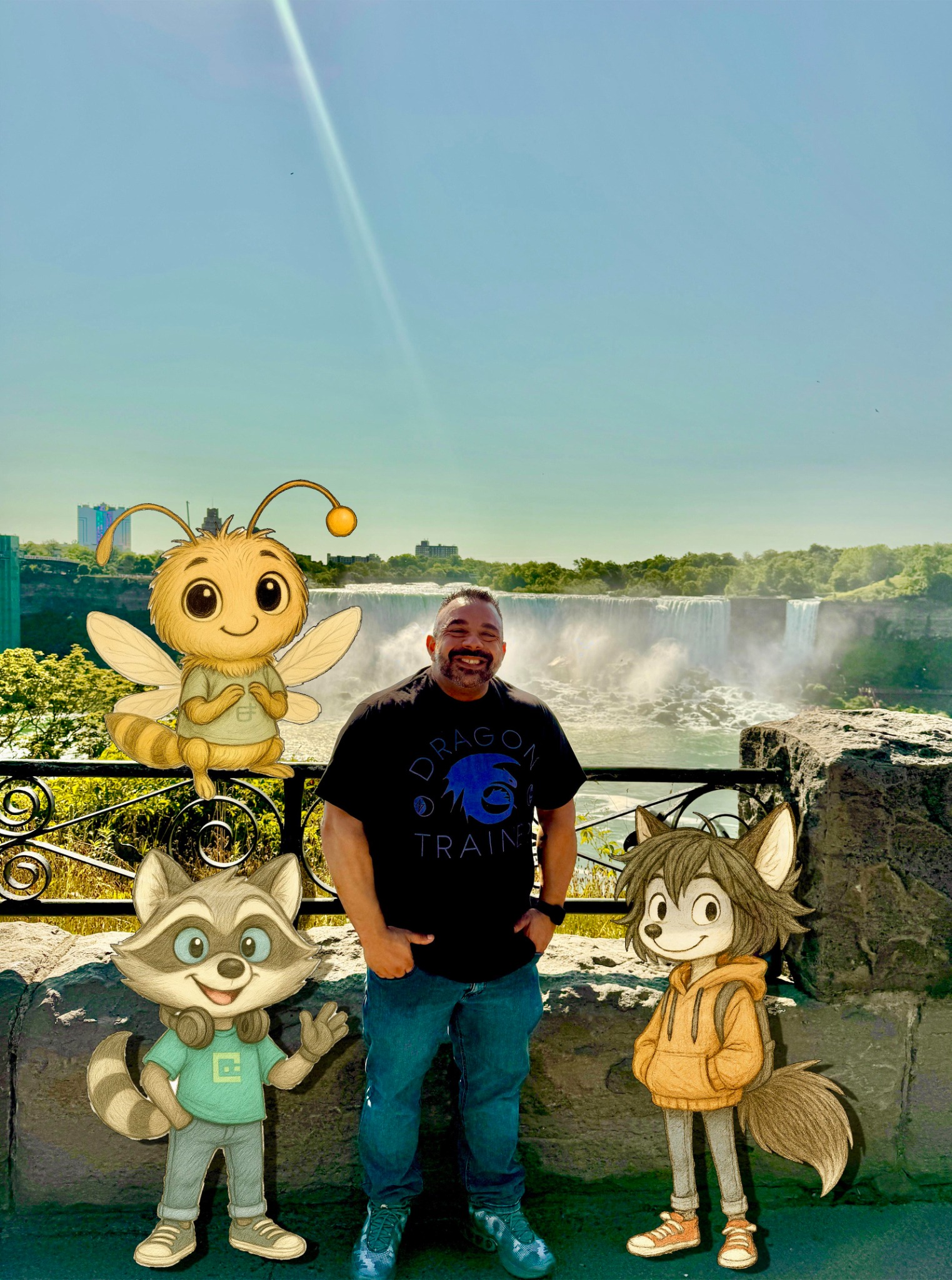 Stepanos with Awkward Critters at Niagara Falls