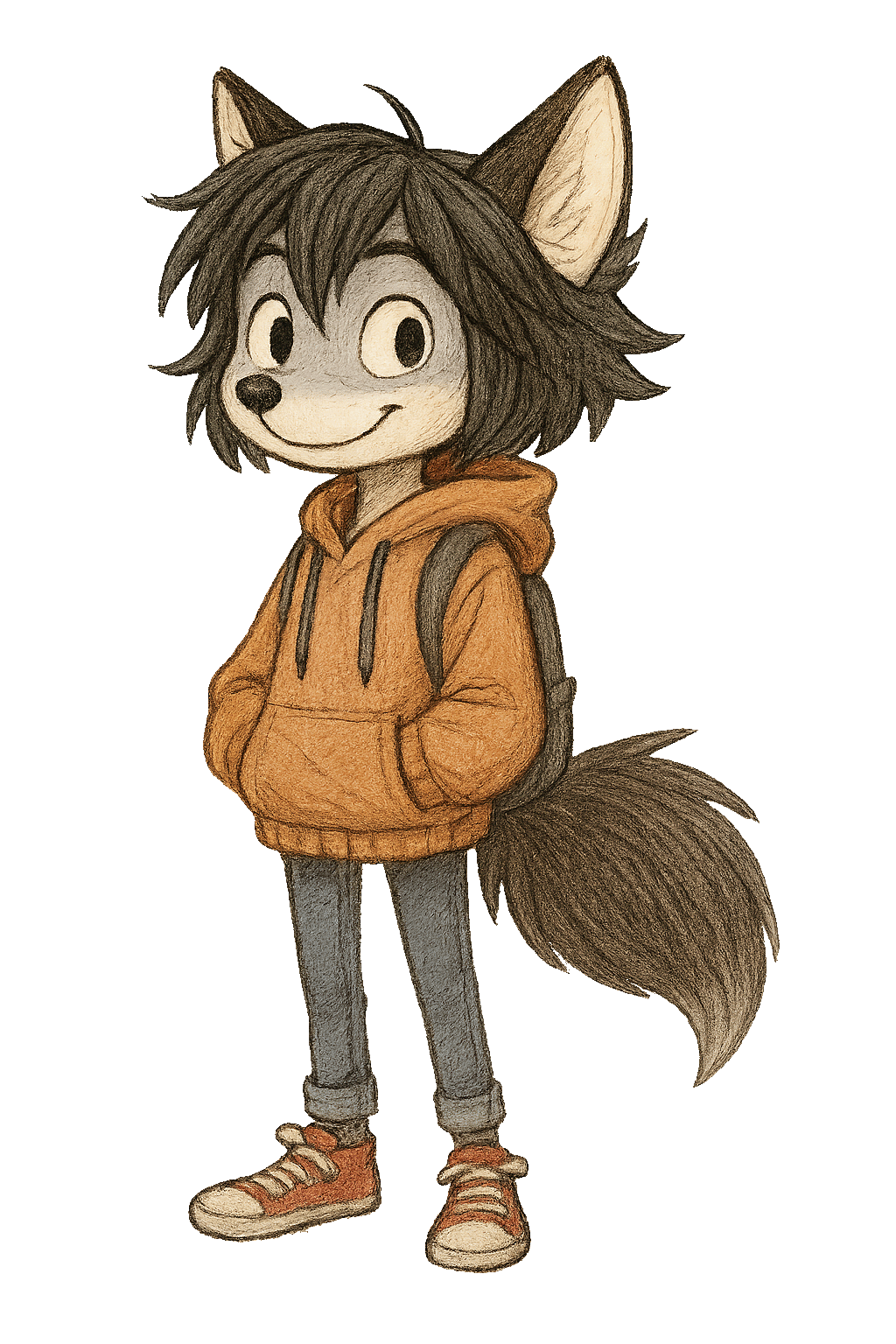 Raven the black fox
